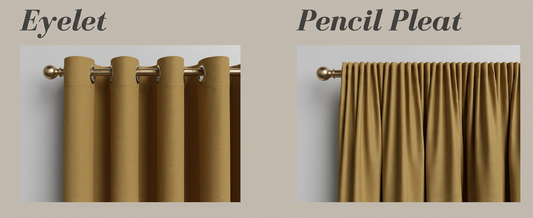 Eyelet vs Pencil Pleat Curtains