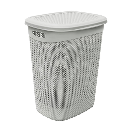 Droplette Ice Grey 52L Laundry Basket