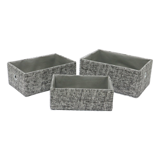 Urban Set of 3 Rectangular Paper Storage Baskets
