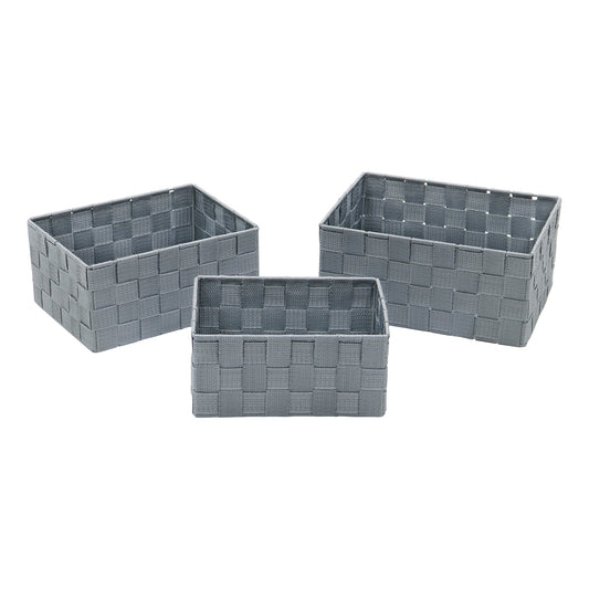 Vichy Set of 3 Rectangular Nylon Storage Baskets