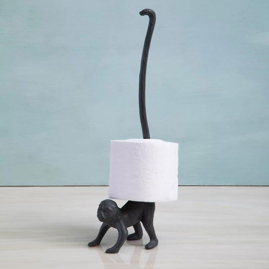 Fauna Grey Monkey Toilet Roll Holder