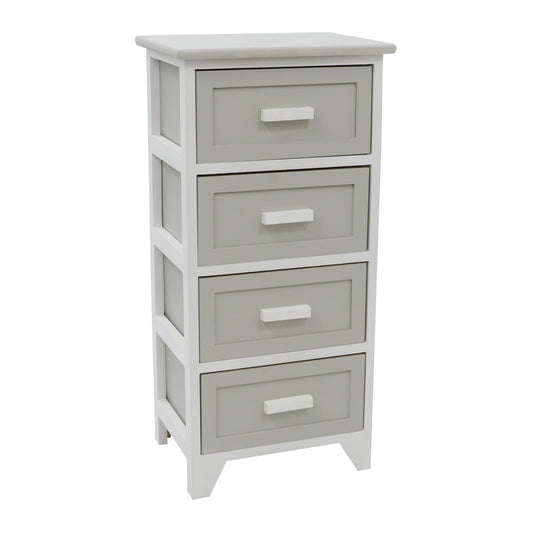 Abingdon Grey 4 Drawer Tall Storage Unit