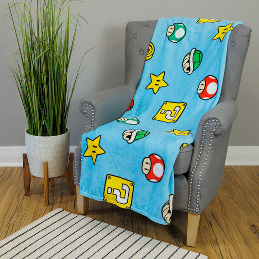 Nintendo Super Mario Flannel Fleece Blanket