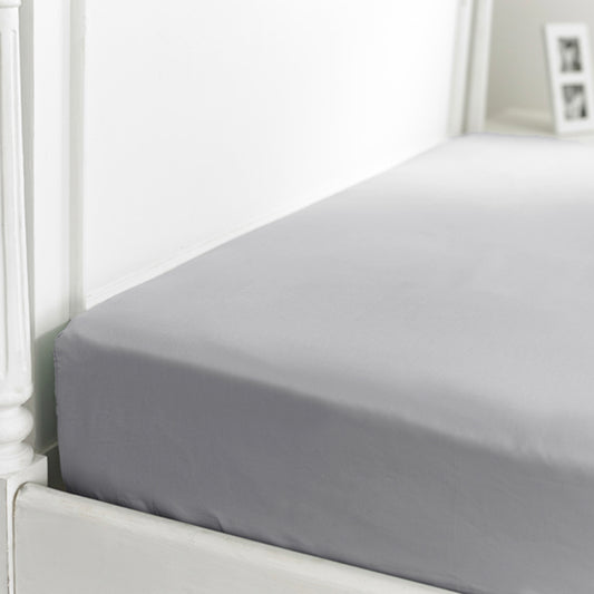 The Lyndon Company Savoy Grey 100% Cotton Sateen 400TC Deep Fitted Sheet (32cm)