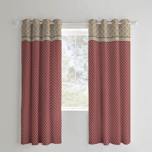 Catherine Lansfield Kashmir Paisley Lined Eyelet Curtains