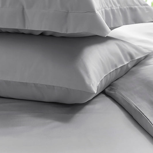 The Lyndon Company Savoy Grey 100% Cotton Sateen 400TC Housewife Pillowcase (Single)