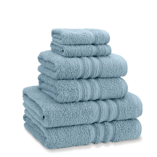 Catherine Lansfield Zero Twist Blue Cotton 6 Piece Towel Bale Set