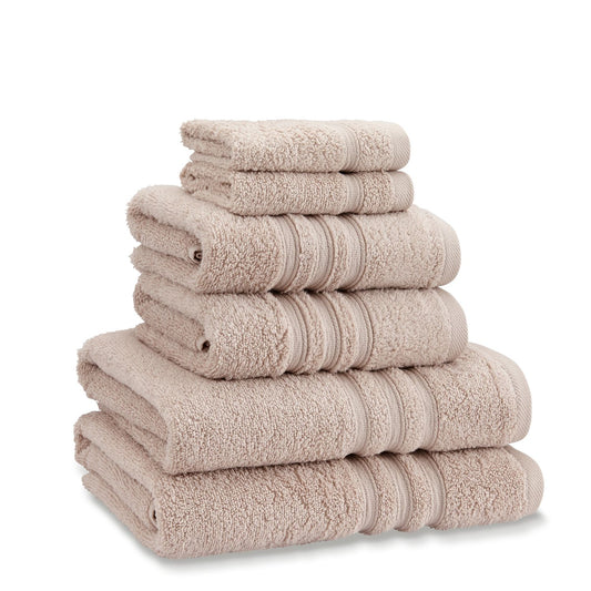 Catherine Lansfield Zero Twist Natural Cotton 6 Piece Towel Bale Set