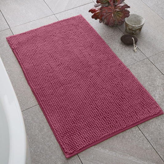 Catherine Lansfield Bobble Raspberry Bath Mat