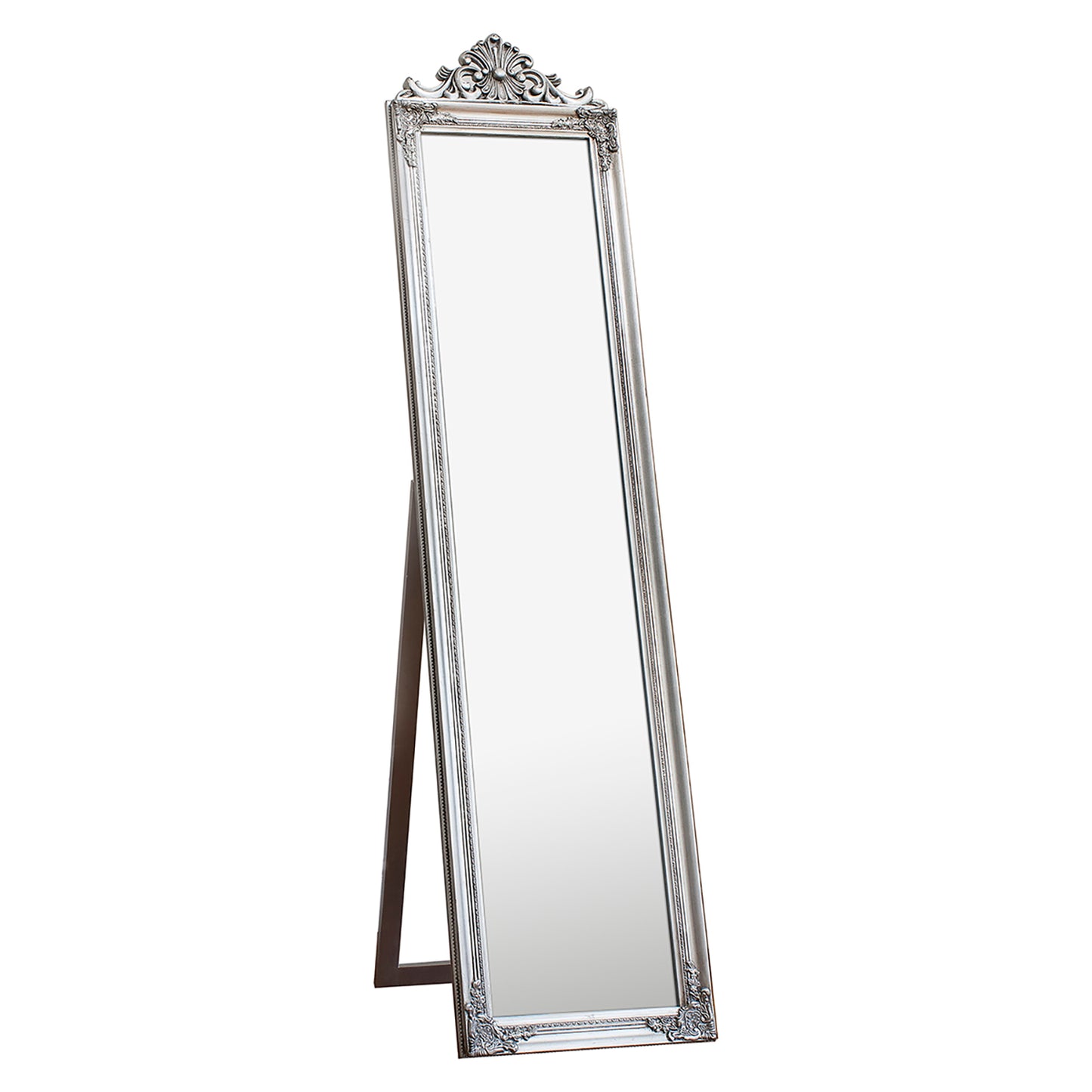 Lambeth Silver Wood Cheval Mirror  1790x455mm