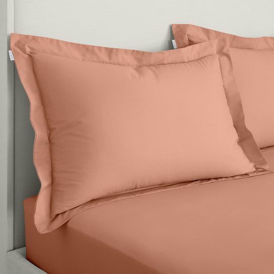 Bianca Clay 200TC Cotton Percale Oxford Pillowcase Pair
