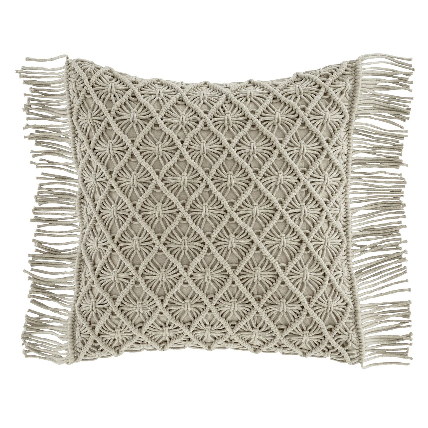 Pineapple Elephant Macrame Diamond Stone Tassel Cushion (43cm x 43cm)