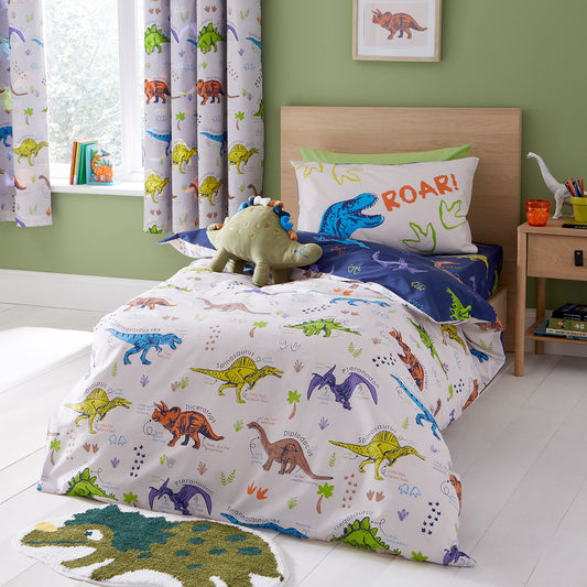 Catherine Lansfield Prehistoric Dinosaurs Reversible Duvet Set