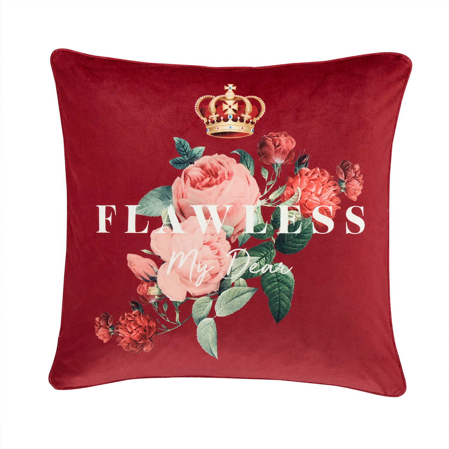 Bridgerton By Catherine Lansfield Flawless Red Cushion (45cm x 45cm