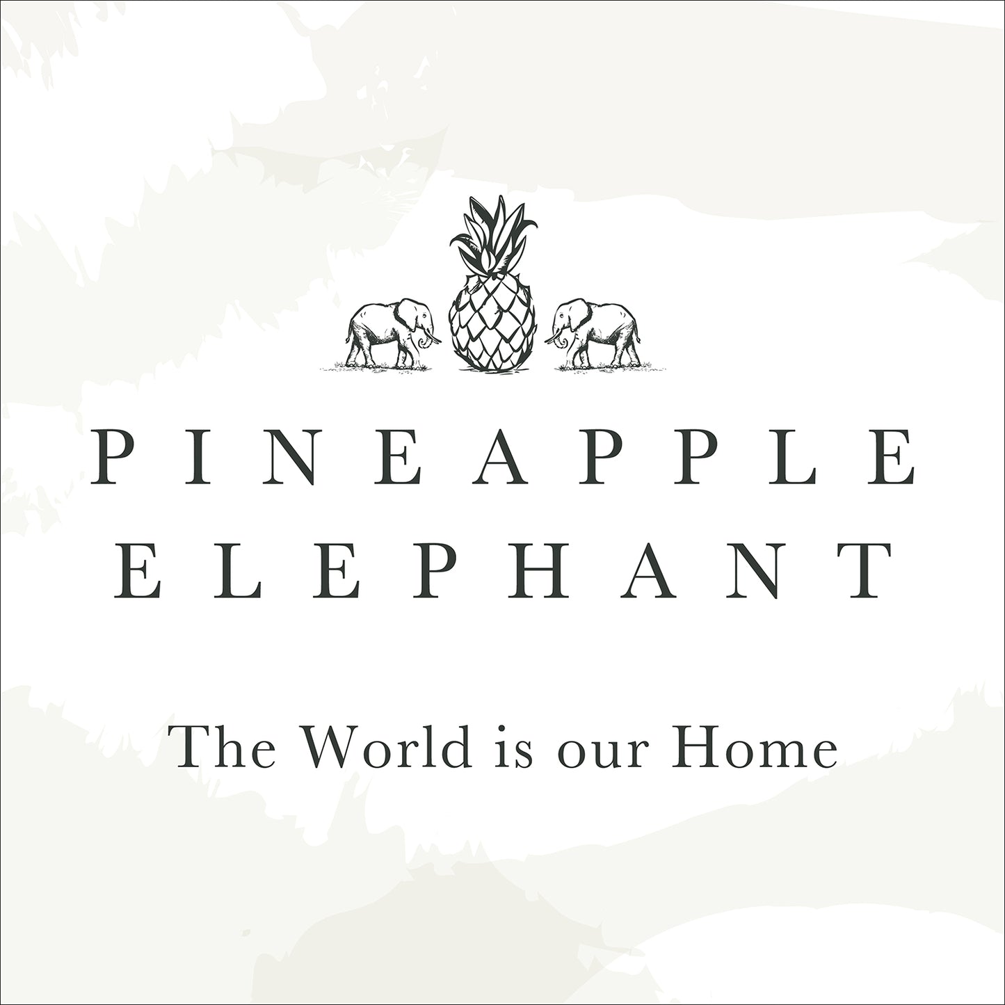 Pineapple Elephant Lina White Waffle Blanket Throw (130cm x 170cm)