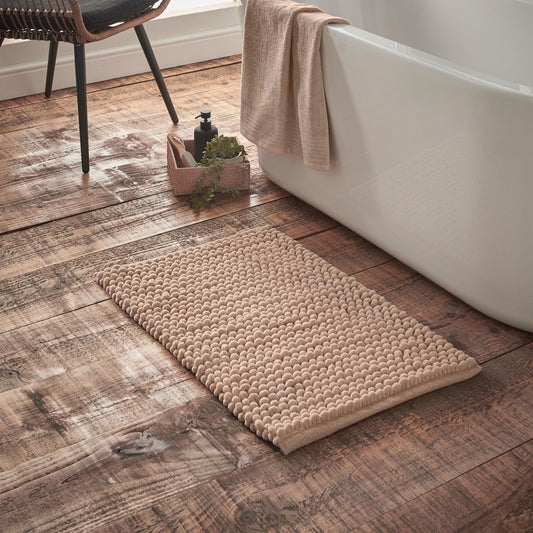 Bianca Aspen Natural Bobble Bath Mat