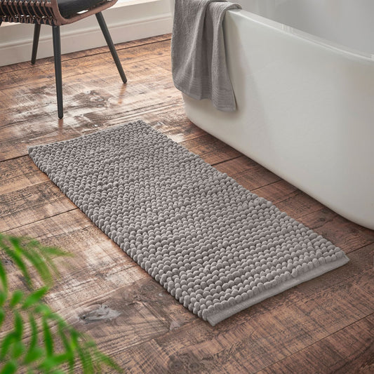 Bianca Aspen Grey Bobble Bath Runner
