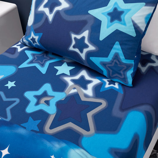 Catherine Lansfield Ombre Stars Blue Fitted Sheet