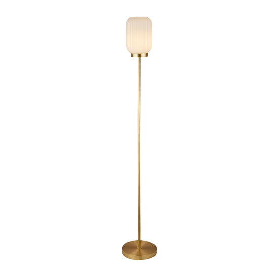 Flute Frosted Ribbed Acrylic Shade Floor Lamp