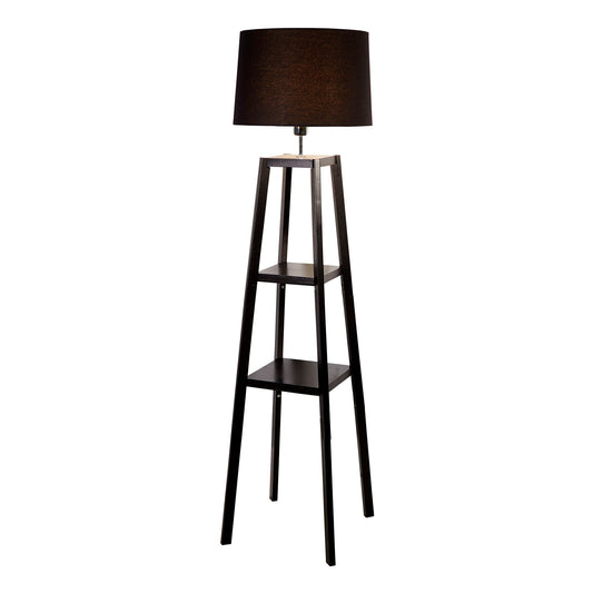 Tower Shelf Light Black Floor Lamp