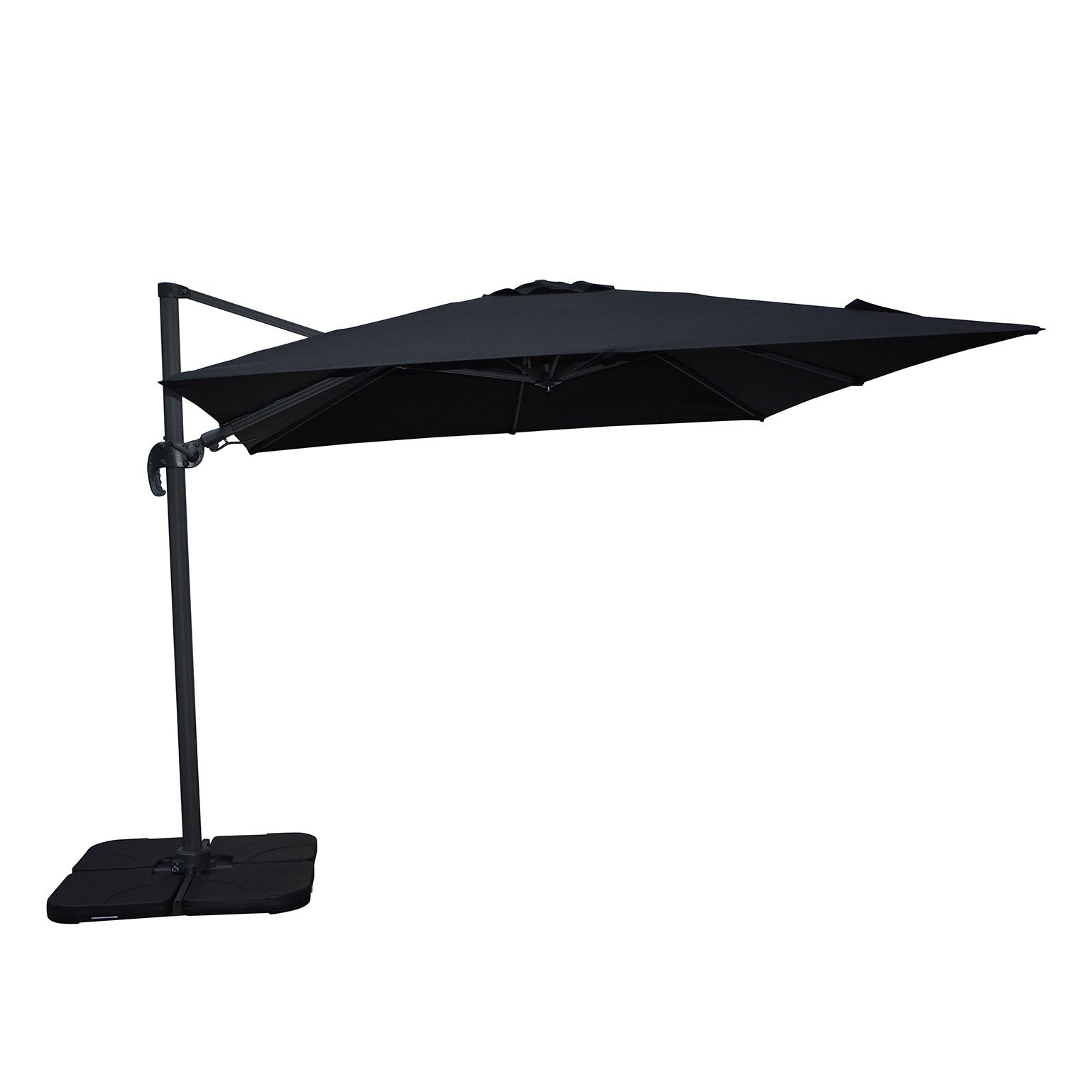Premium Black 3x3m Aluminium Cantilever Parasol Julian Charles Home