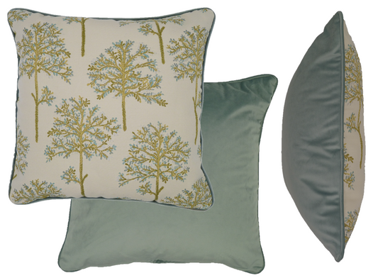 Amersham Duck Egg blossom Cushion (45cm x 45cm)