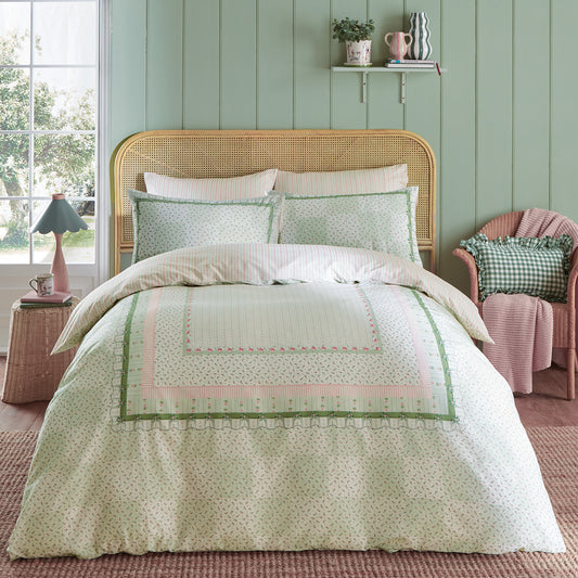 Cath Kidston Archive Book Pistachio 180TC Cotton Duvet Set