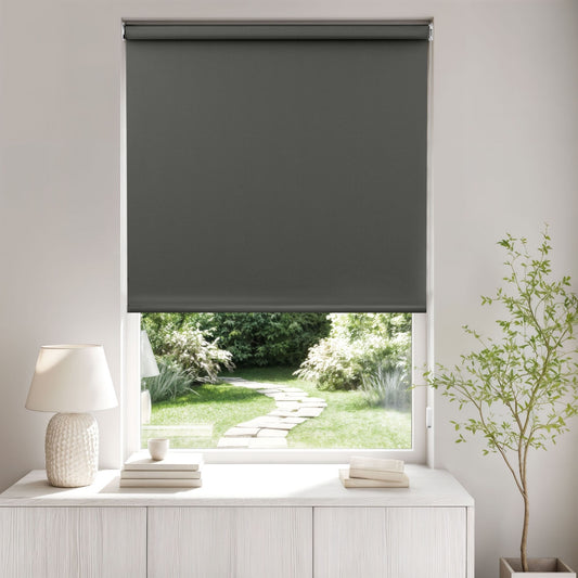 Charcoal Grey Blackout Roller Blind