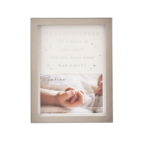 Bambino Grandchildren Pink Metal Plated Photo Frame (4"x6")