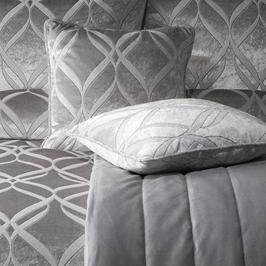 Belfort Silver Velvet Cushion (43cm x 43cm)