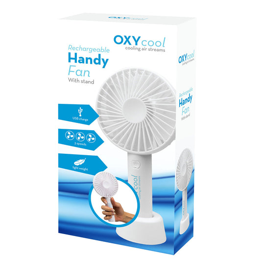 Rechargeable Handy Fan With Stand