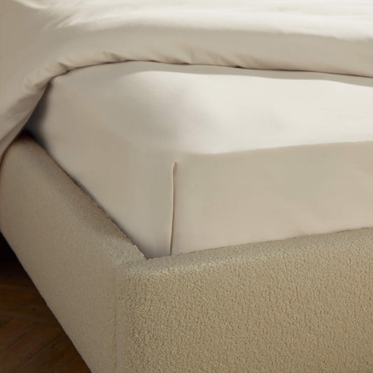Silentnight Almond Brushed Cotton Fitted Sheet