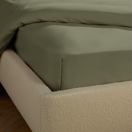 Silentnight Olive Green Brushed Cotton Fitted Sheet
