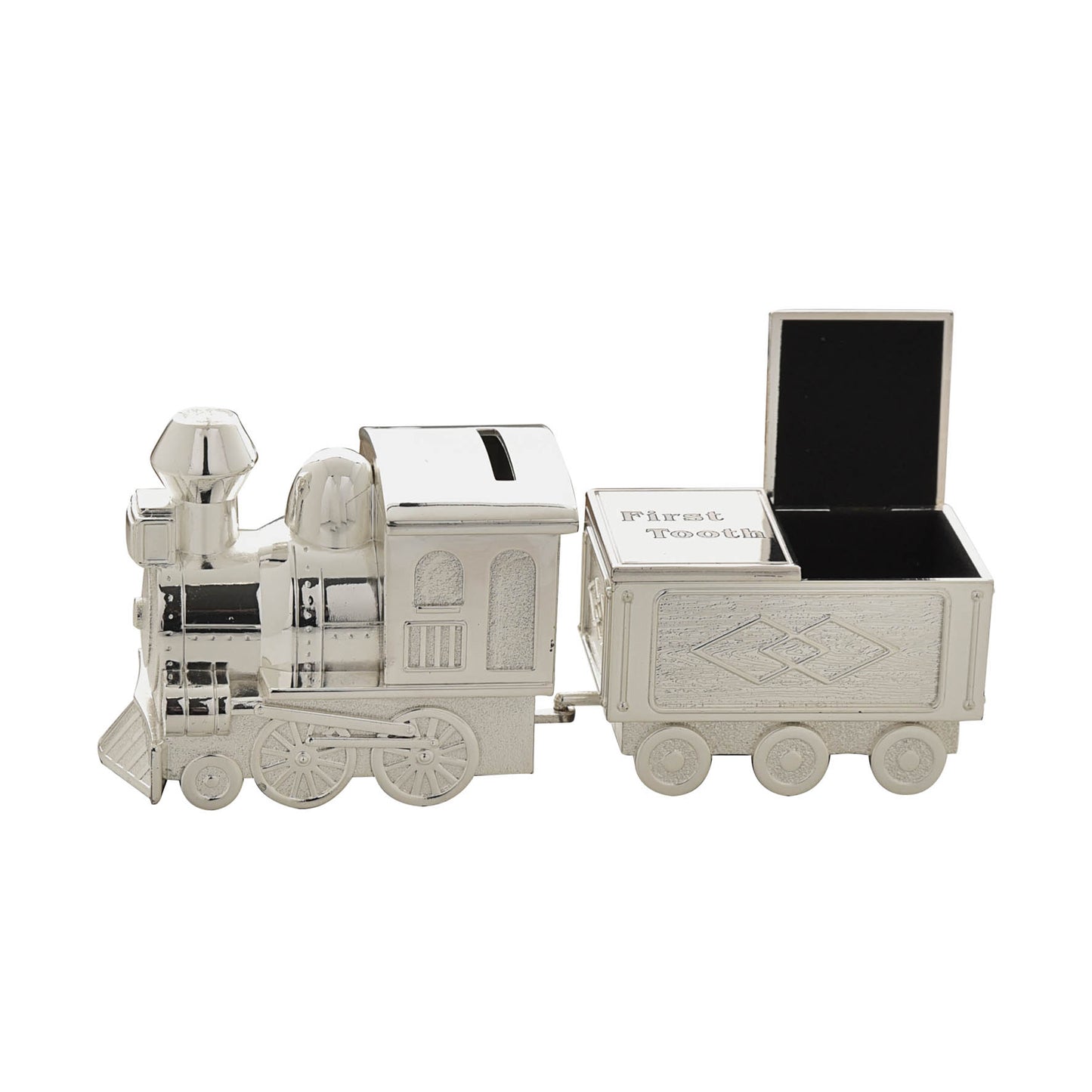Bambino Silver Plated Train Money Tooth and Curl Box