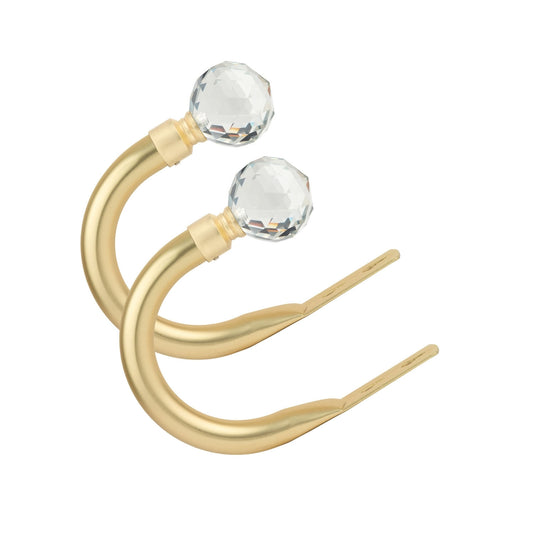 Crystal Matt Gold Curtain Holdbacks (Pair)
