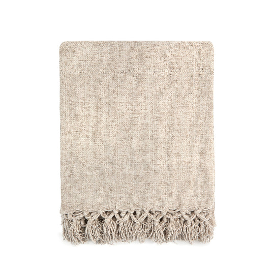 Darcy Dove Grey Chenille Throw