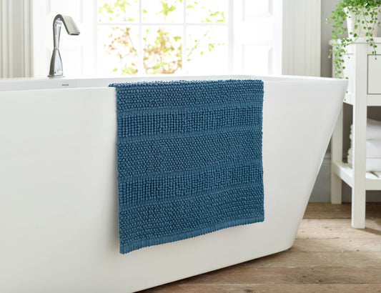 Deyongs Petrol Blue Romeo Bath Mat
