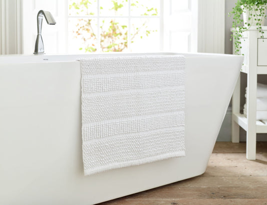 Deyongs White Romeo Bath Mat