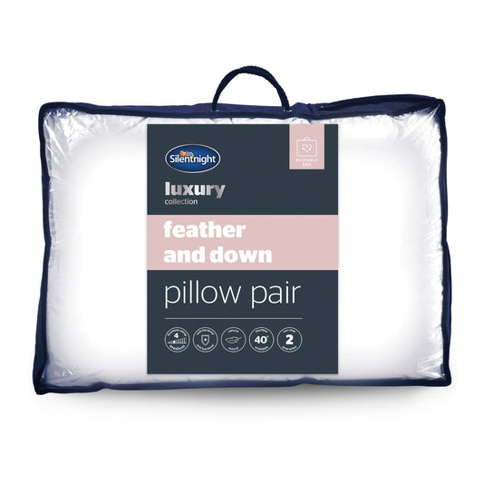 Silentnight Duck Feather And Down Anti Allergy Pillow Pair (Medium Support)