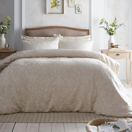 Elysia Champagne Jacquard Duvet Set
