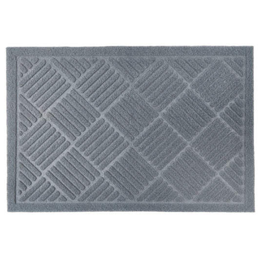 Cross Hatch Easy Care Absorbent Doormat in Grey
