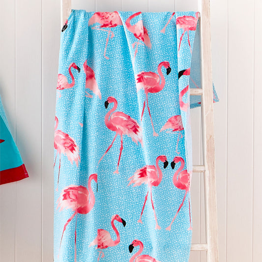 Catherine Lansfield Flamingo Cotton Beach Towel