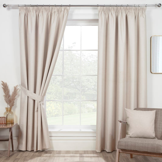 Eclipse Natural Pencil Pleat Blackout Curtains