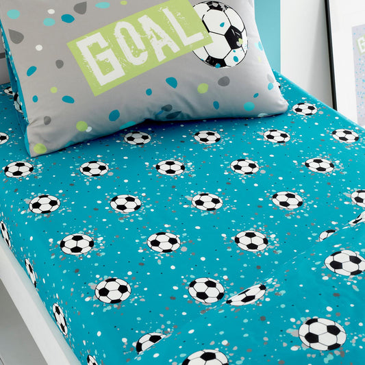 Goal Blue 25cm Fitted Bed Sheet