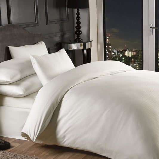 Grosvenor Cream 1000 Thread Count Pin Stripe Extra Deep (40cm) Fitted Sheet