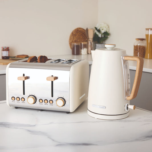 Hamilton Beach Scandi Cream Kettle And Toaster Set