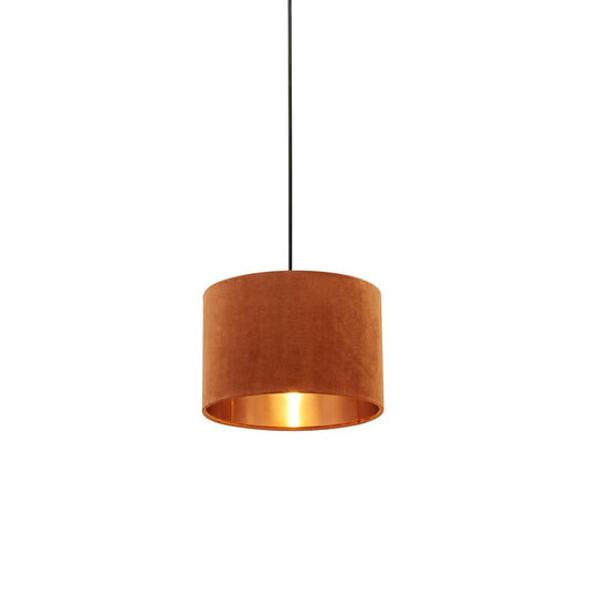 Burnt Orange Velvet Light Shade (30cm)