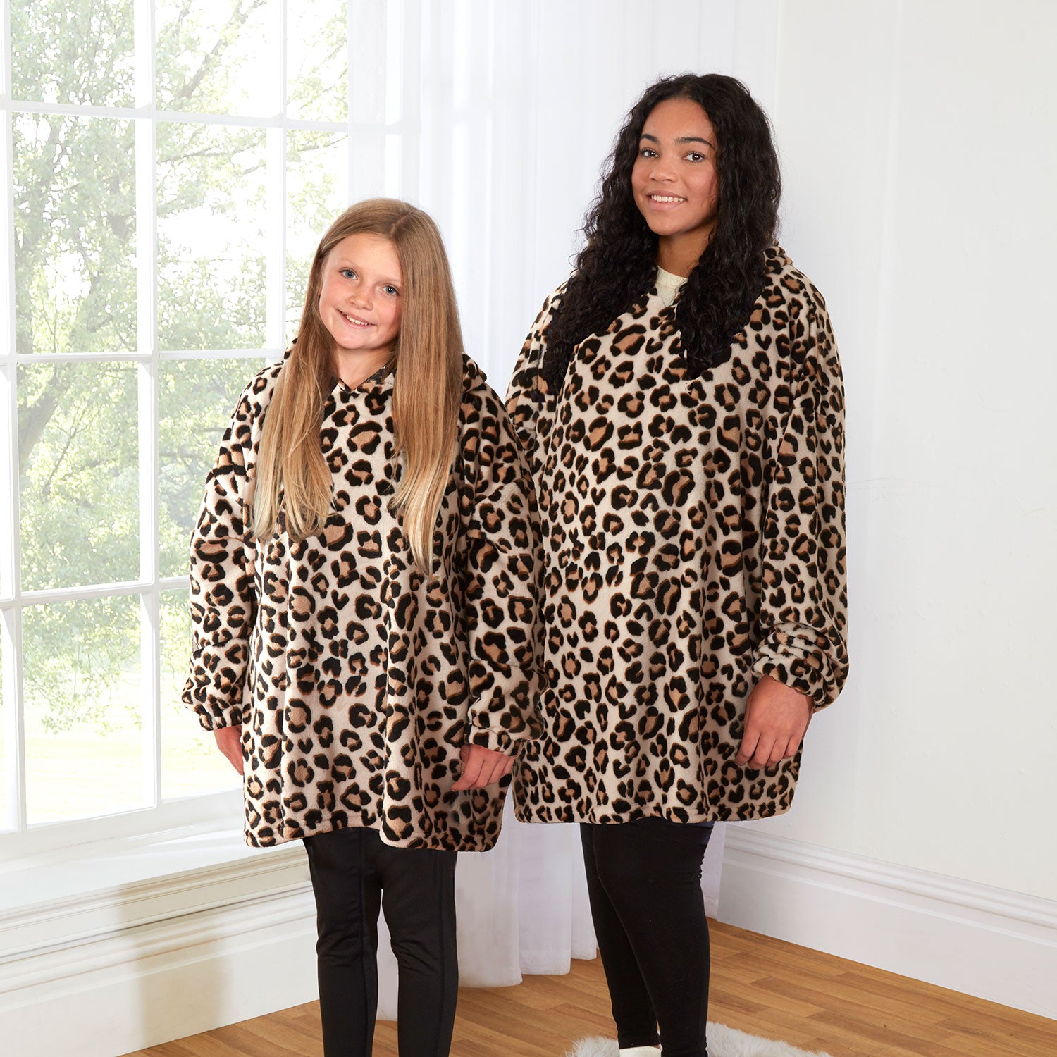 Leopard Print Oversized Fleece Hoodie – Julian Charles Home
