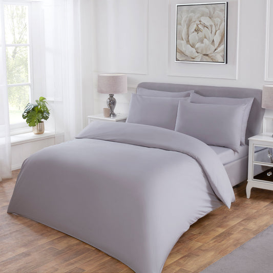 Cool Comfort Grey Cotton Rich Lyocell Duvet Set