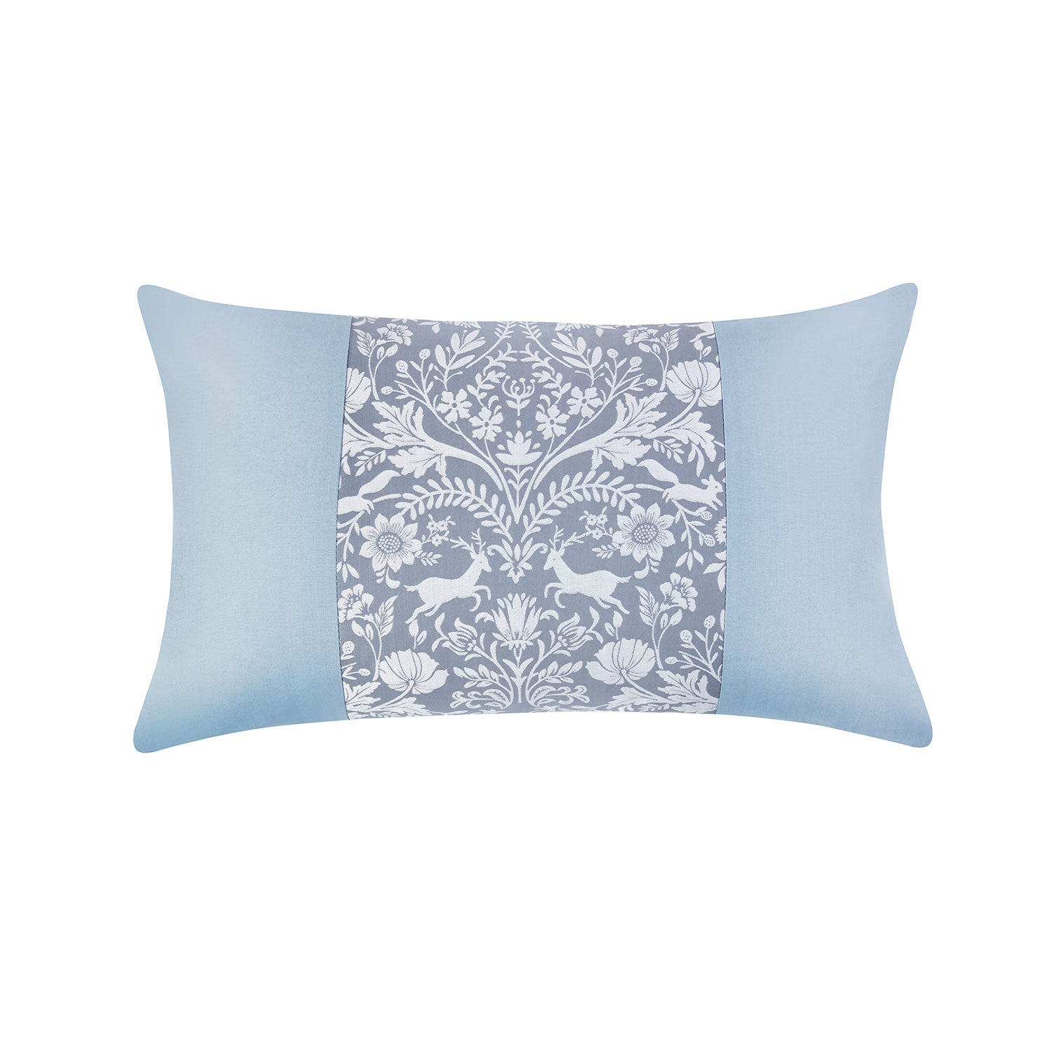 Enchanted Blue Jacquard Boudoir Cushion (30cm x 50cm) Julian Charles Home